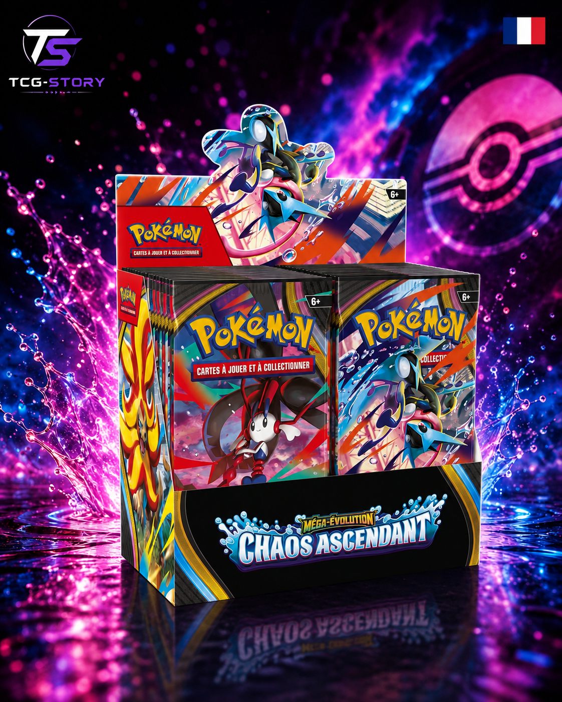 Display de 36 Boosters Pokémon CHAOS ASCENDANT ME04 FR